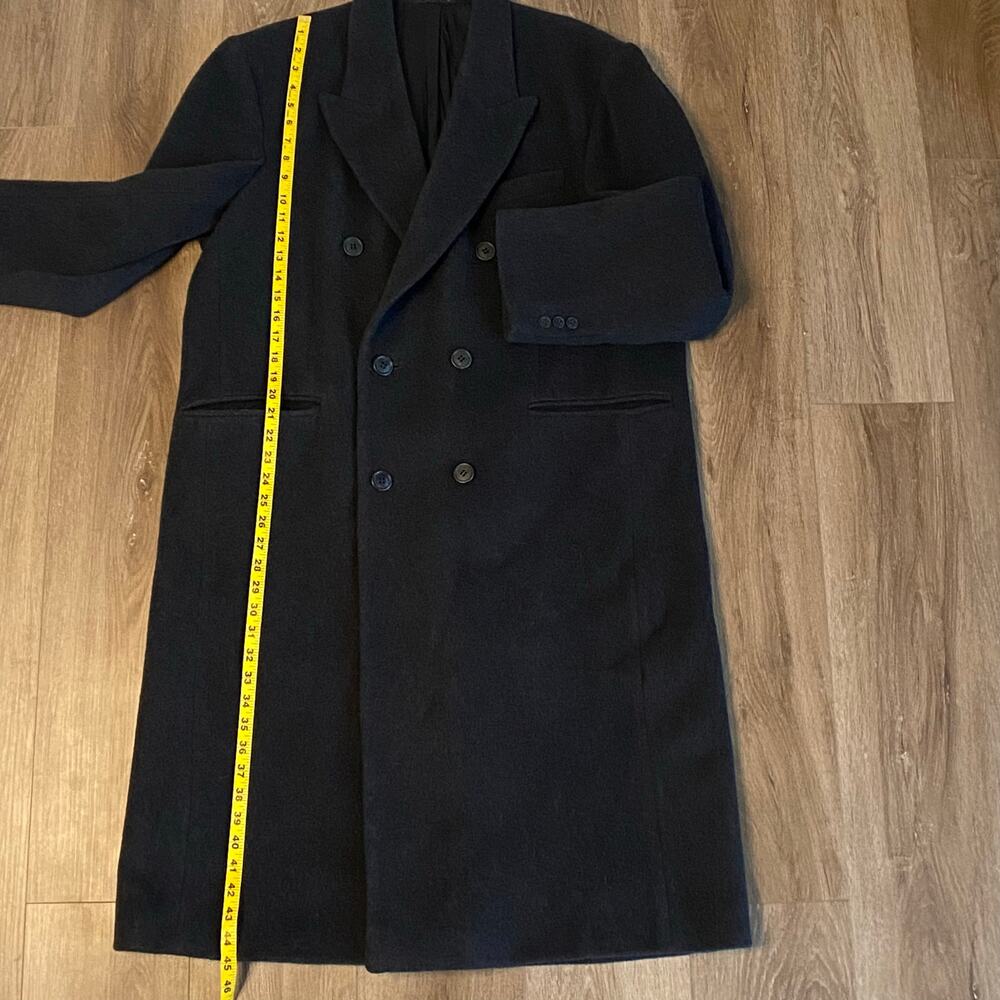 Ron Chereskin Double Breasted Overcoat Dark Gray Wool Cashmere Blend - Picture 4 of 11